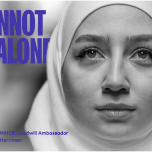 'We Cannot Walk Alone' with Maya Ghazal, Pilot & UNHCR goodwill ambassador, pictured for Refugee Week 14 - 20 June 2021.